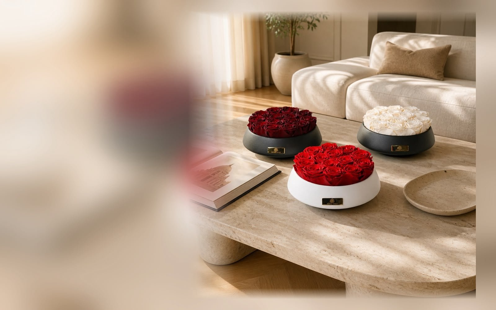 Petal Vault preserved rose arrangement